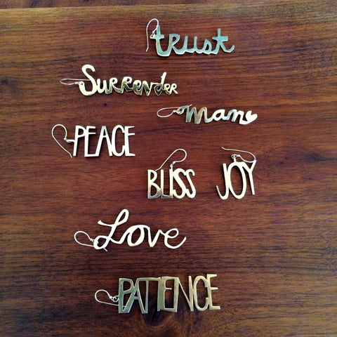 Inspirational Word Earrings