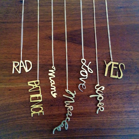 Inspirational Word Necklaces