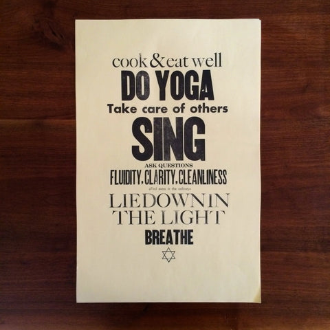 Yoga Poster by Stevie Weinstein-Foner